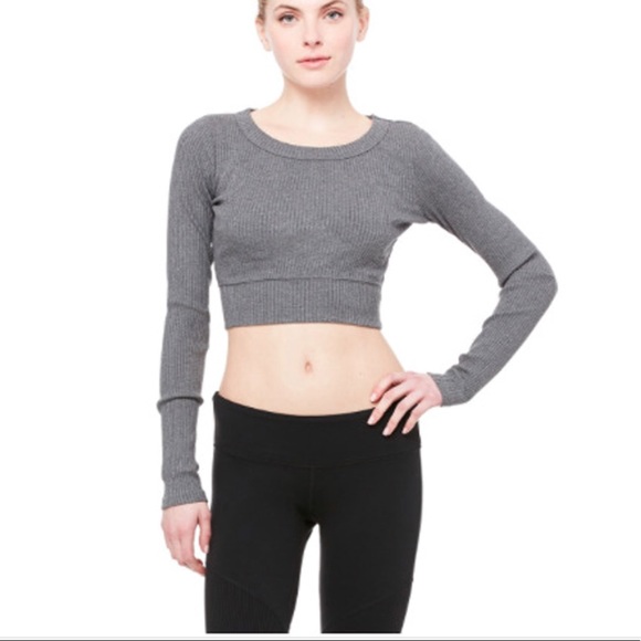yoga crop top long sleeve